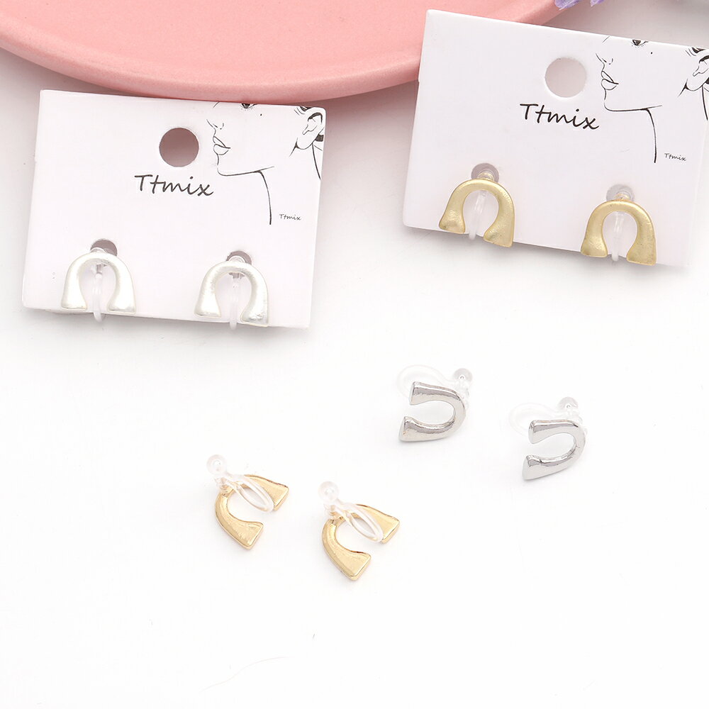 即日発送！樹脂ノンホールピアス U字型 8.5×11mm（2ヶ）