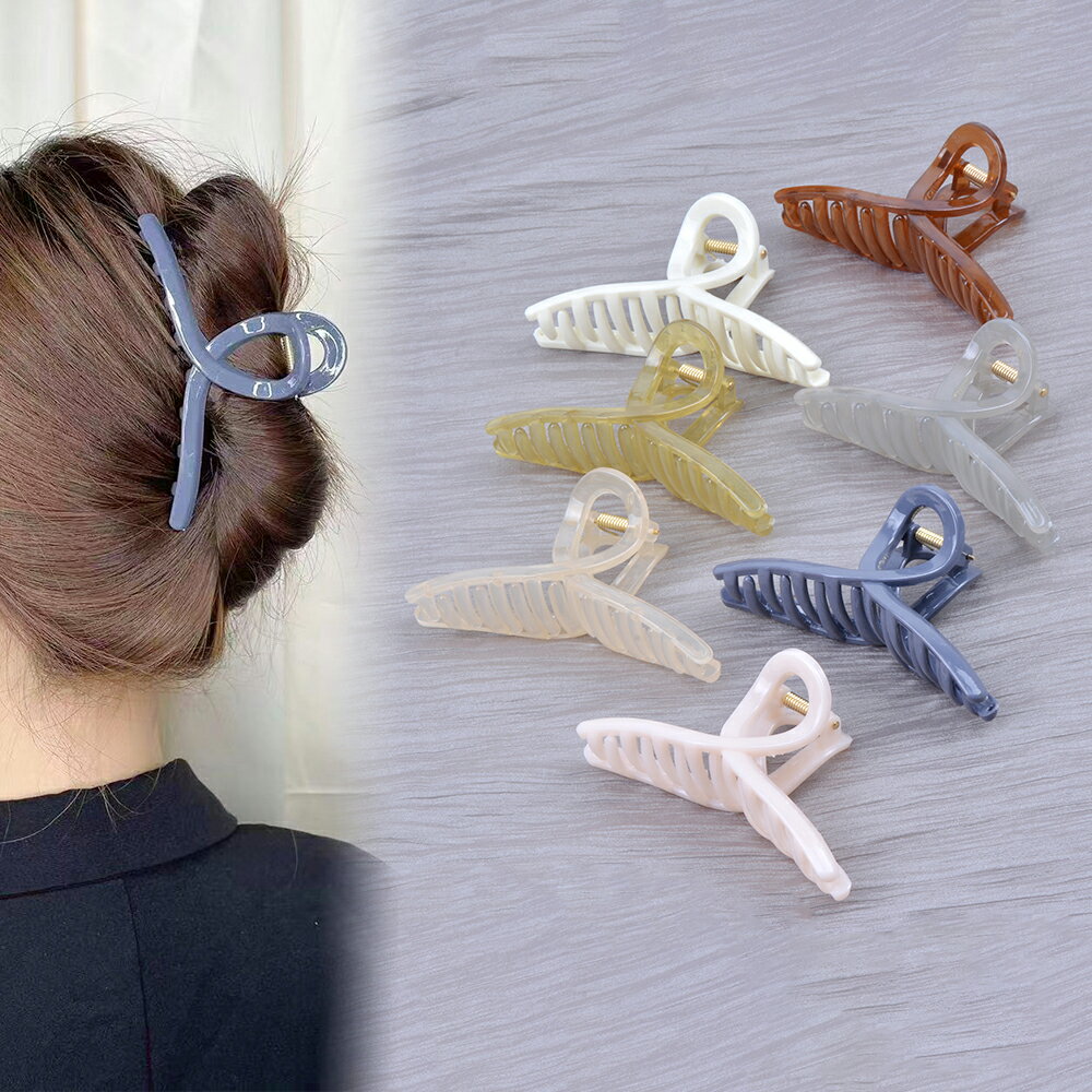 即日発送!バンスクリップ アクリルヘアクリップ ハーフアップ トレンド ヘアゴム不要 簡単髪アップ ヘアアクセサリー 5×11cm(1ヶ)