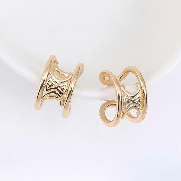 即日発送！イヤーカフ 2連リング デザイン 12mm 片耳用【1ヶ】