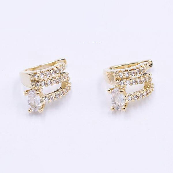 即日発送！イヤーカフ ジルコニアイヤーカフ 11×15mm ゴールド【1ヶ】