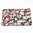 即日発送!フラワー柄長財布 桜 13×21cm 綿財布 ※ネコポス不可