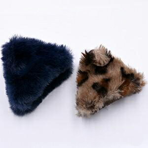 即日発送！バンスクリップ ラビットファー ヘアアクセサリー 三角A【1ヶ】※メール便不可