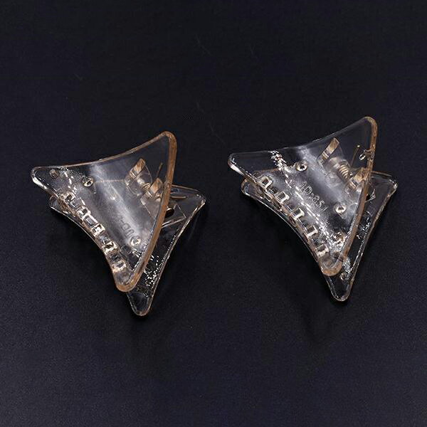 即日発送！バンスクリップ 三角 28×40mm ヘアアクセサリー クリアシャンパン【4ヶ】