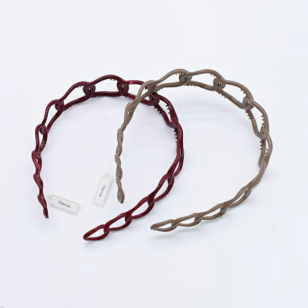 即日発送！カチューシャ ヘアアクセサリー アクリルカチューシャ 中抜き チェーン状【1ヶ】