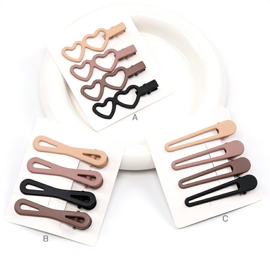 即日発送！ヘアクリップ フロスト加工 MIXカラー