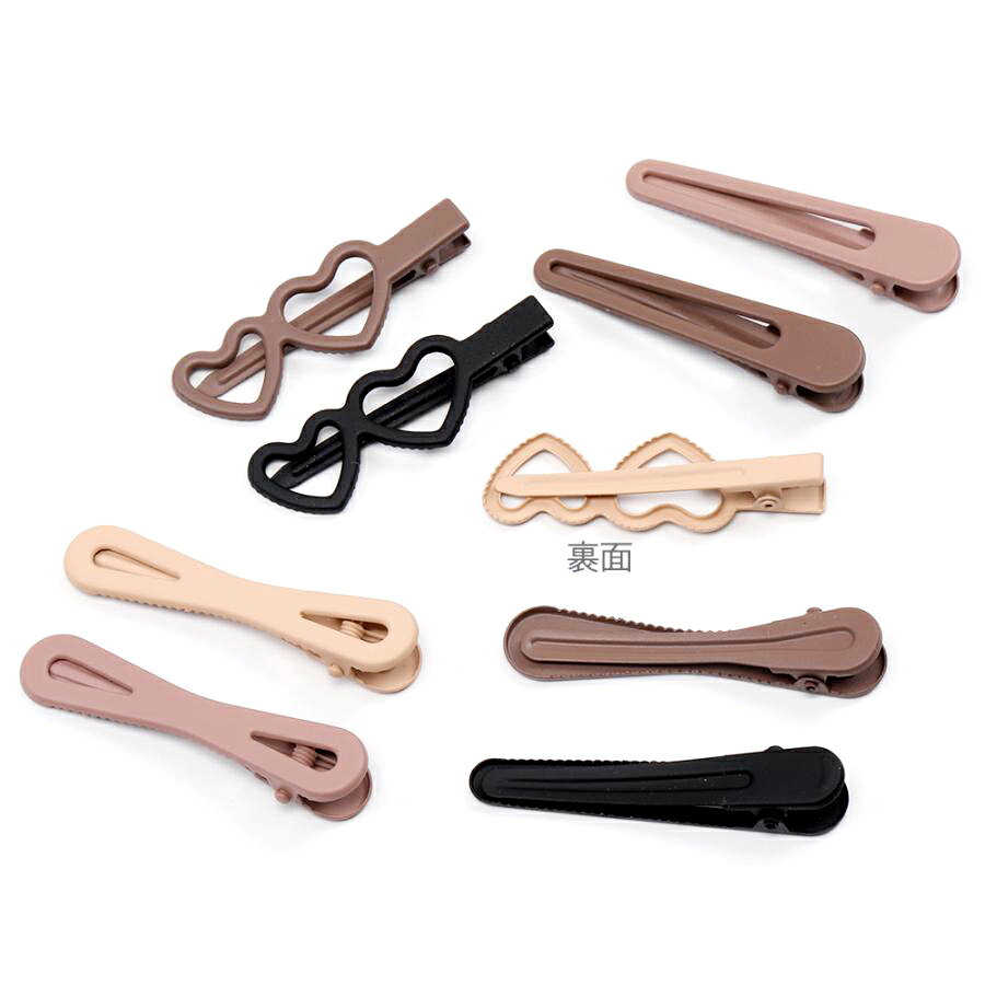 即日発送！ヘアクリップ フロスト加工 MIXカラー