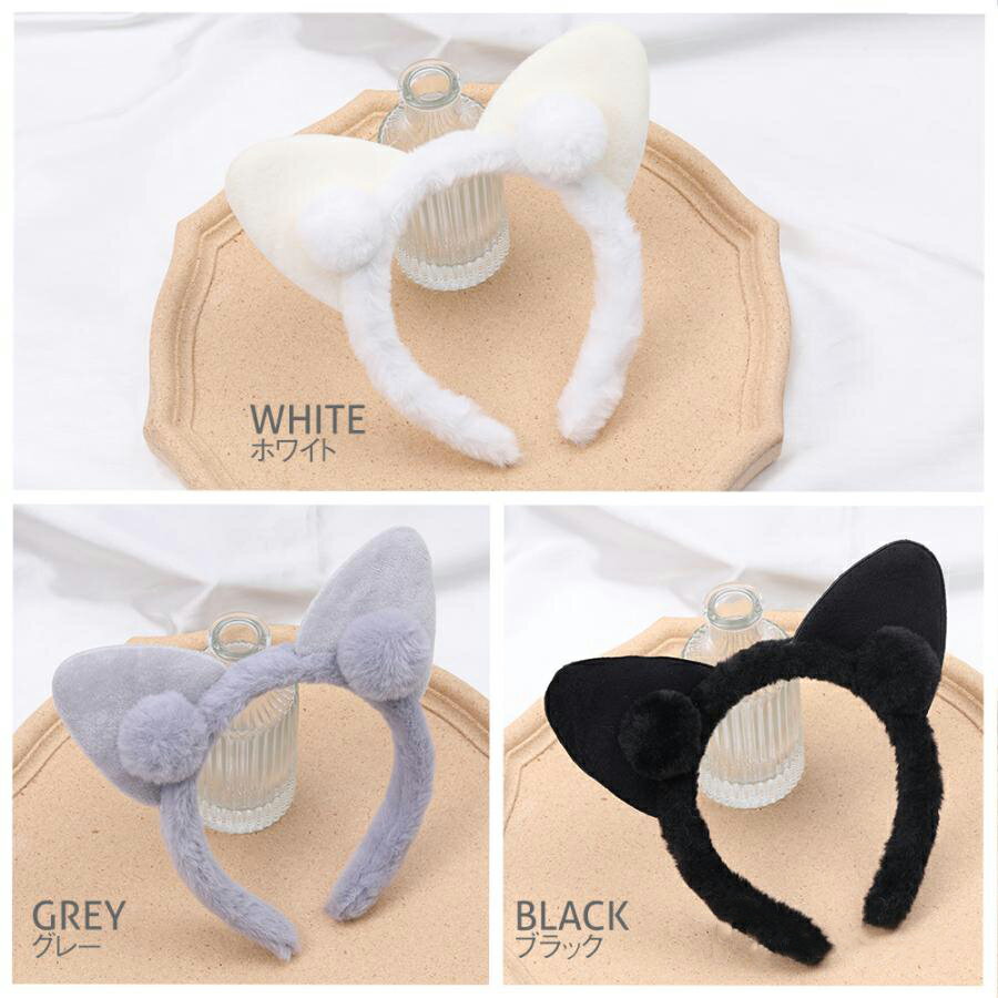 即日発送！カチューシャ 猫耳カチューシャ 幅約2.5cm（1ヶ）※2点以上メール便不可