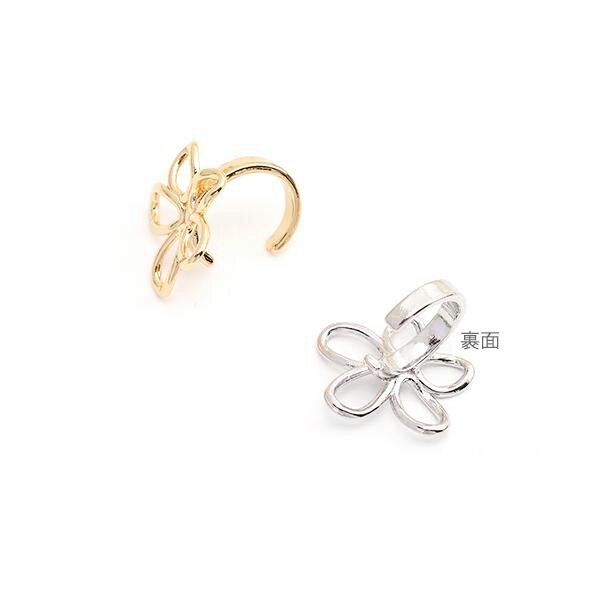 即日発送！イヤーカフ フラワー 16×18mm 片耳用（1ヶ）