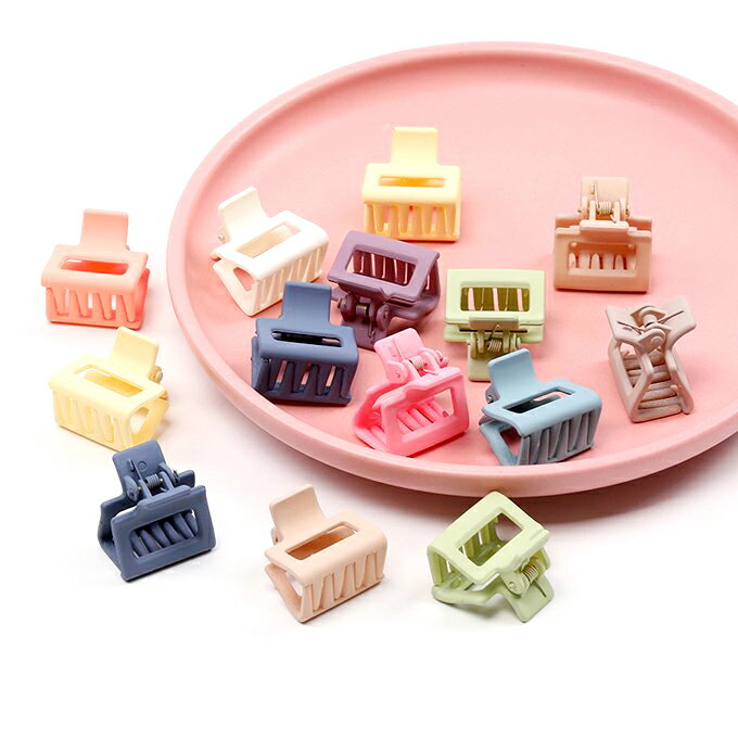 即日発送！バンスクリップ アクリルヘアクリップ ミックスカラー 22×23mm（10ヶ）