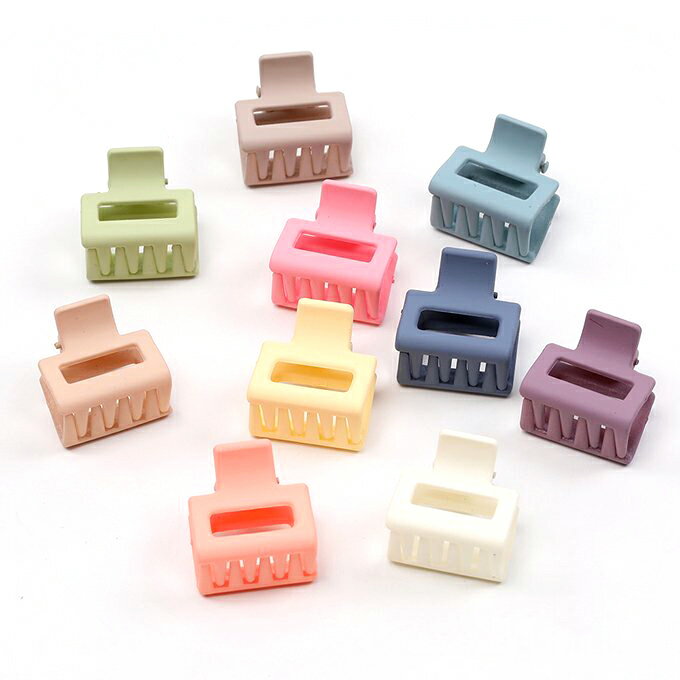 即日発送！バンスクリップ アクリルヘアクリップ ミックスカラー 22×23mm（10ヶ）