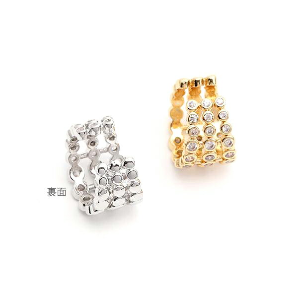 即日発送！ジルコニアイヤーカフ 9×13mm 片耳用（1ヶ）
