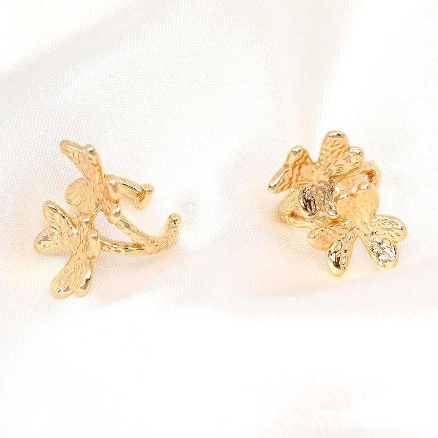 即日発送！イヤーカフ 片耳用 10×19.5mm ゴールド（1ヶ）