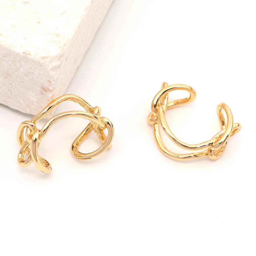 即日発送！イヤーカフ 片耳用 9×18mm ゴールド（1ヶ）