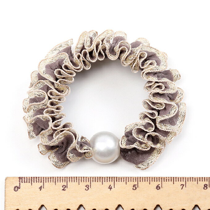 即日発送！ヘアゴム レディース アクセサリー ヘアアクセサリー ヘッドアクセサリー ヘア小物 シュシュ パール ツイード (4ヶ)