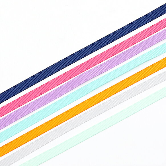 即日発送！グログランリボン グログランテープ ポリエステルリボン 無地 幅5mm 長さ5m