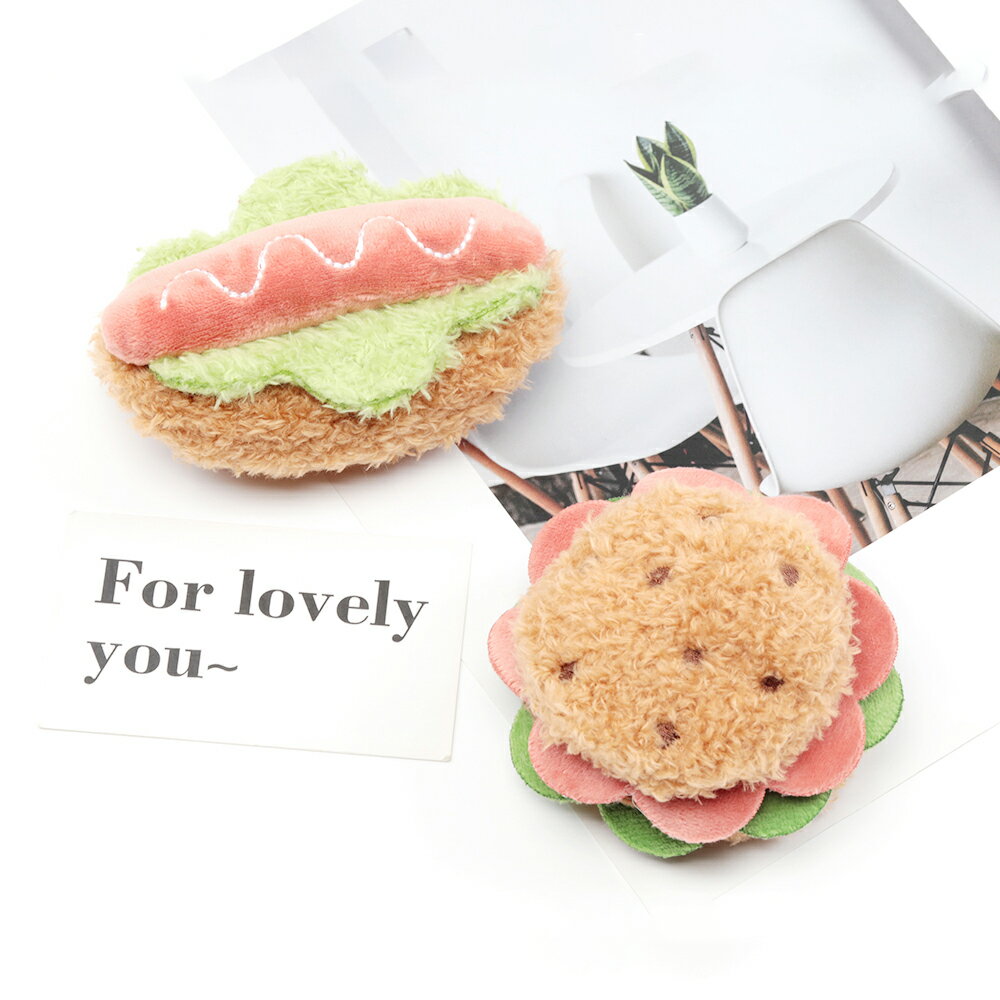 即日発送！クッションパーツ ハンバーガー ホットドッグ 食品サンプル ぬいぐるみ デコパーツ 貼付け可..