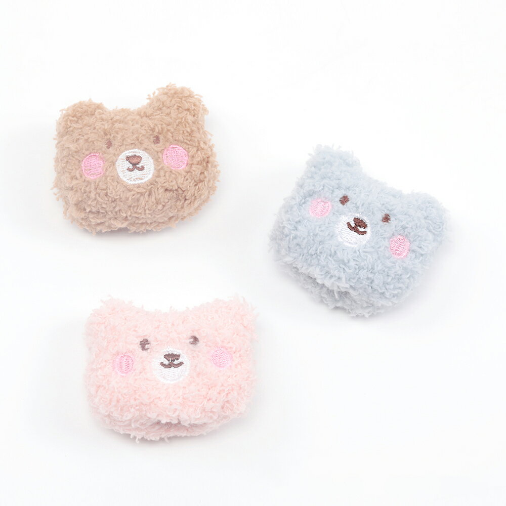 即日発送！クッションパーツ くま テディベア マスコット ぬいぐるみ デコパーツ 貼付け可 縫付け可 約4×6cm（2ヶ）