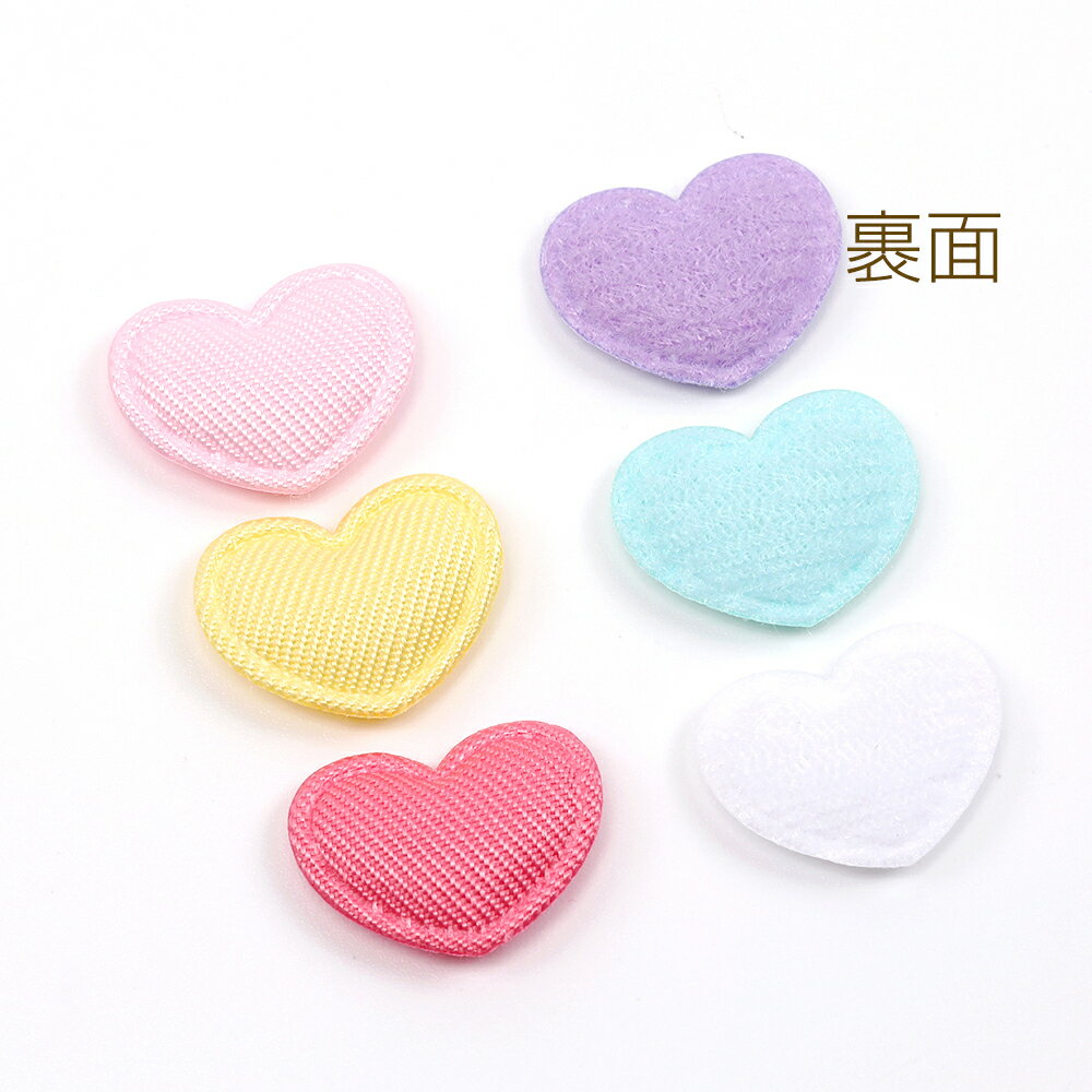 即日発送！ハートアップリケ ハートワッペン ぷっくりハートアップリケ 貼付け可 縫付け可 13×17mm