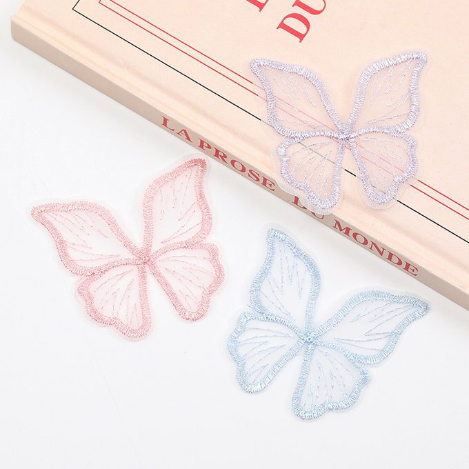 Rakuten - 即日発送！刺繍ワッペン 蝶型 5×5cm（10ヶ）