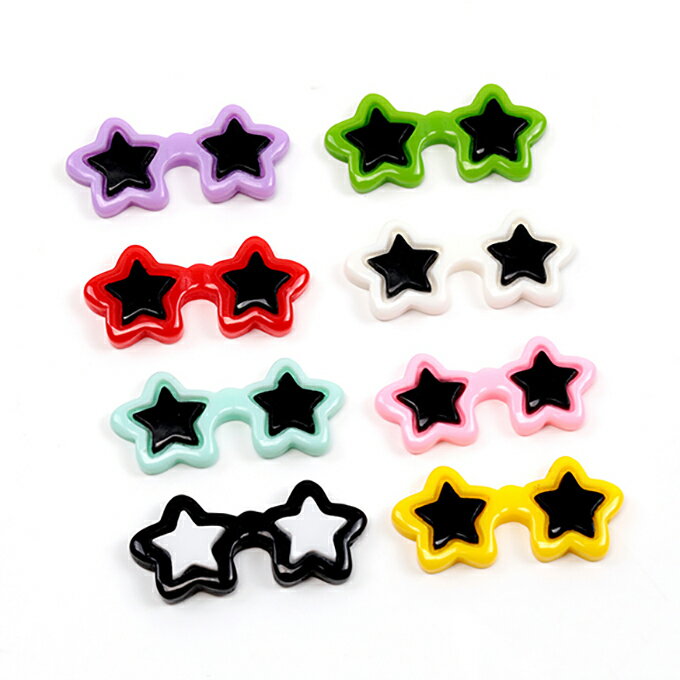 即日発送！モールドールサングラス 星型 ミニチュアメガネ 眼鏡 ドール人形用サングラス ぬいぐるみ 用..