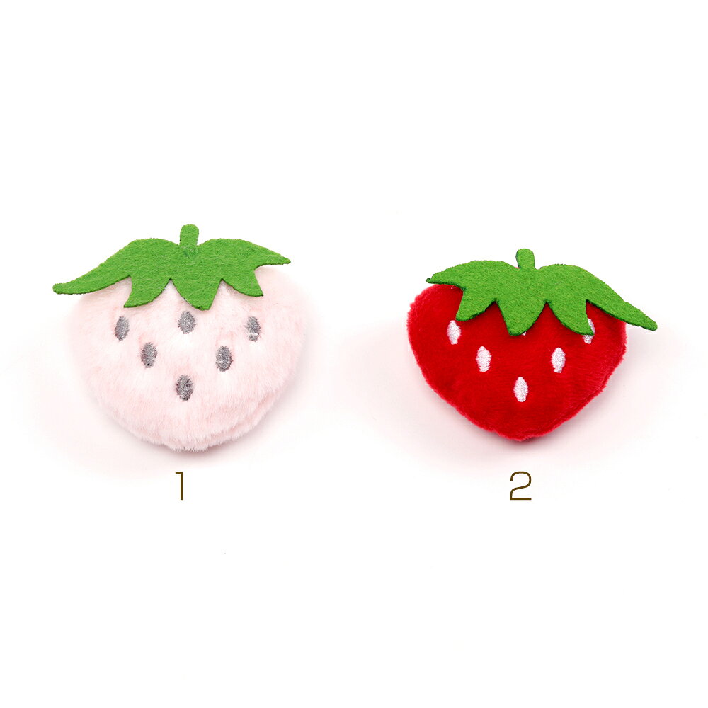 即日発送！クッションパーツ 苺 もふもふパーツ DIY デコパーツ ヘアピン カチューシャ 服飾雑貨飾り付け 貼付け可 縫付け可 craftmax11-10015740 craftmax サンプル画像2