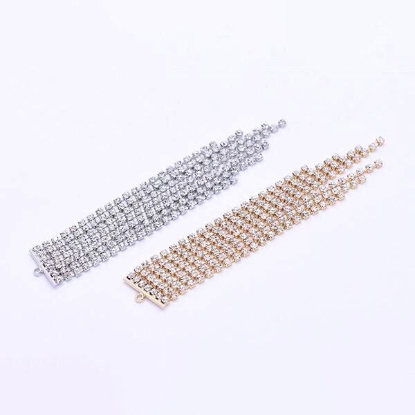 即日発送！ダイヤレーンチャーム ラインストーン付きチャーム タッセルチャーム カン付き（1ヶ）