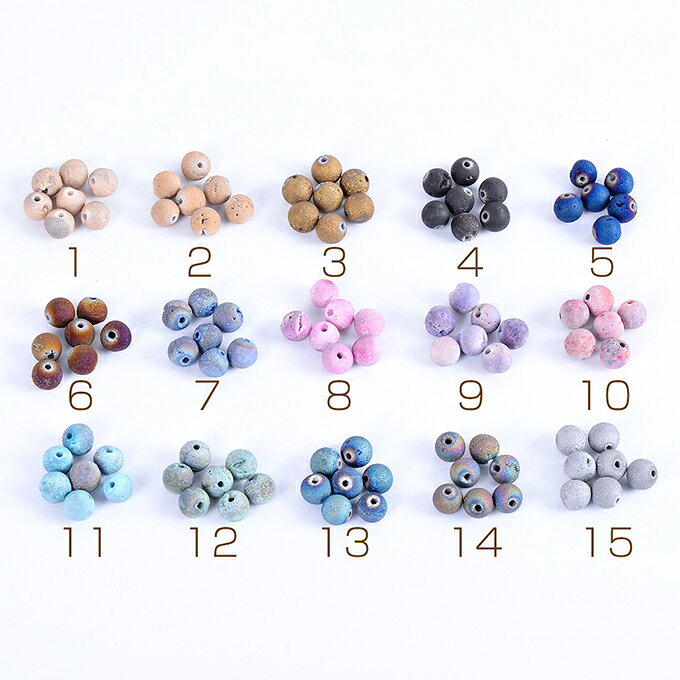 craftmaxの即日発送！天然石ビーズ アゲート 6mm 全15色｜アングル2