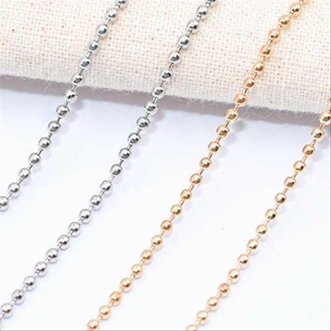 即日発送！鉄製チェーン ボールチェーン 1.3mm【5m】