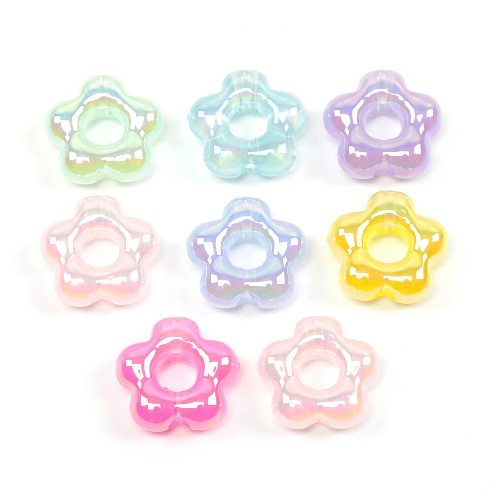 即日発送！アクリルパーツ 花弁 お花 フラワー DIY 可愛い 約19mm（ランダム4ヶ）