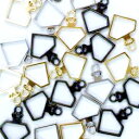 即日発送!レジン枠 空枠 アソートセット 王冠付きダイヤ 10個セット チャーム UVレジン