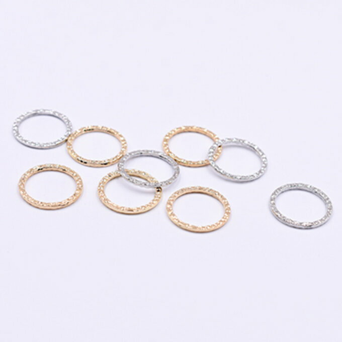 フレームパーツ 丸 模様入り 約19mm ゴールド 15個 アクセサリーパーツ ハンドメイド素材