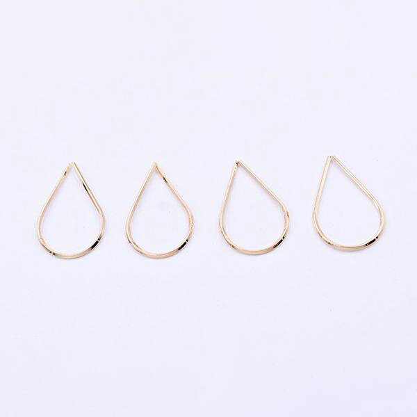 即日発送！フレームパーツ コネクターパーツ しずく型 15×24mm ゴールド（10ヶ）