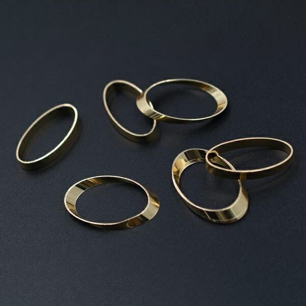 即日発送！パイプフレームパーツ オーバル ゴールド（10ヶ）