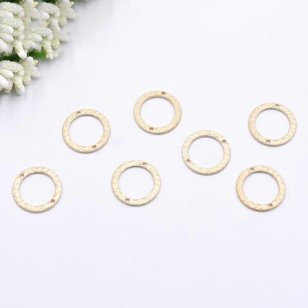 即日発送！フレームチャーム サークル 2穴 20mm マットゴールド【6ヶ】