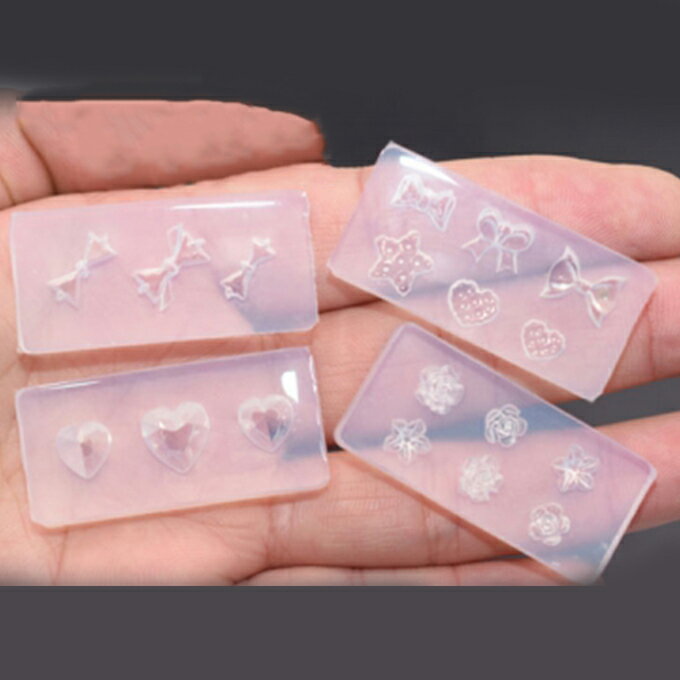 即日発送！シリコンモールド レジンモールド ミニハート/しずく/マーキス ネイル用
