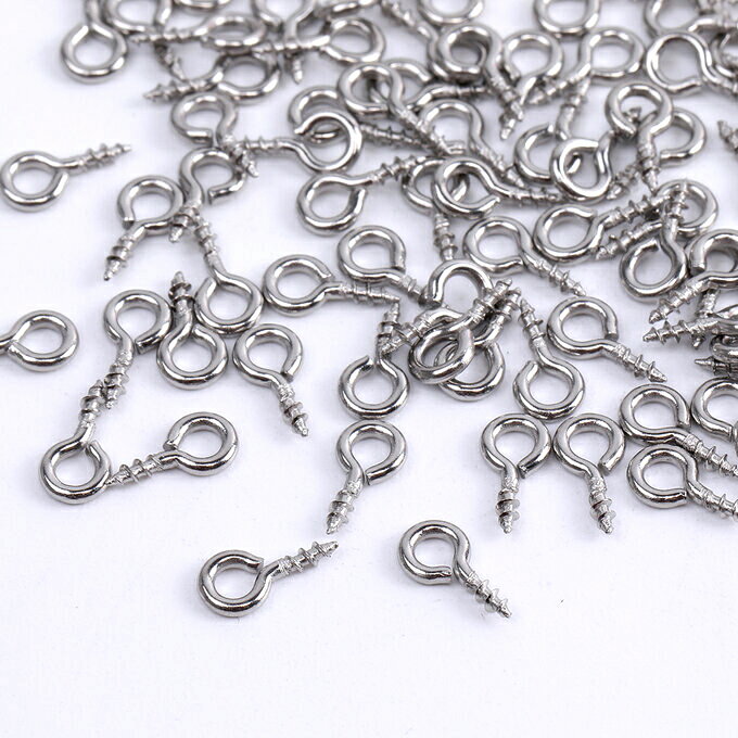 Rakuten - 即日発送！ヒートン ステンレス製 アクセサリーエンドパーツ 留め金具 4×8mm（100ヶ）