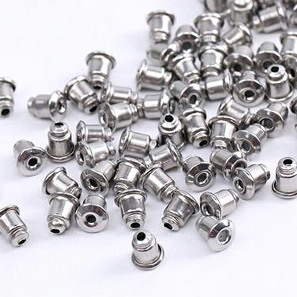 即日発送！ステンレス製 ピアスキャッチ 4×6mm（20ヶ）