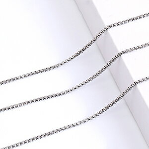 即日発送！ステンレス製 ボックスチェーン 幅2.5mm（1m）