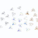 即日発送！ガラスストーン貼付けパーツ ガラスデコレーションパーツ　三角形多面カット 5×5mm（20ヶ）