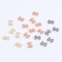 即日発送!ジェルネイルパーツ 樹脂製 貼付けパーツ デコパーツ リボンカボション リボン 6×8mm(20ヶ)