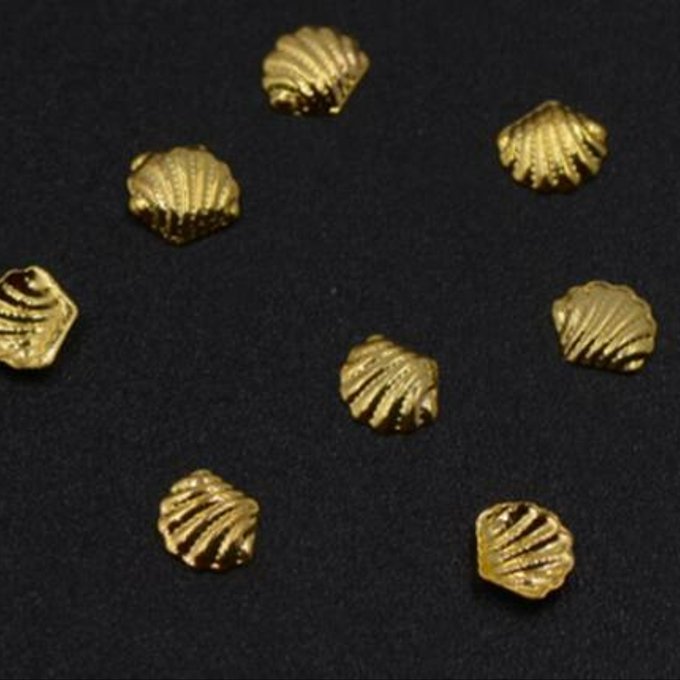 即日発送！ネイルパーツ メタルパーツ 貝殻 4.5×5mm ゴールド【約480～500ヶ】