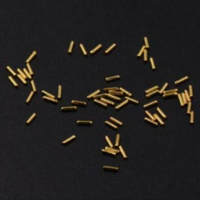 Rakuten - 即日発送！ネイルパーツ メタルパーツ スティック 1×4mm ゴールド【約480～500ヶ】