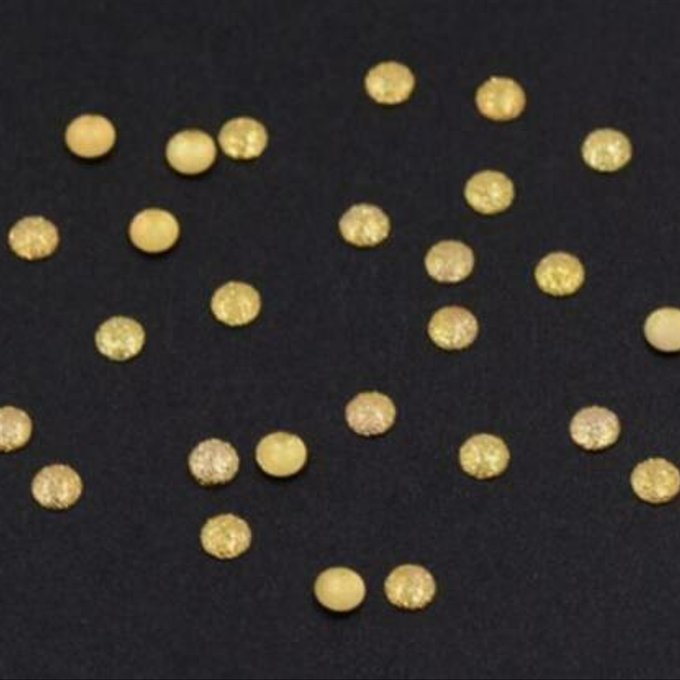 即日発送！ネイルパーツ メタルパーツ スクラブ 丸 3×3mm ゴールド【約480～500ヶ】