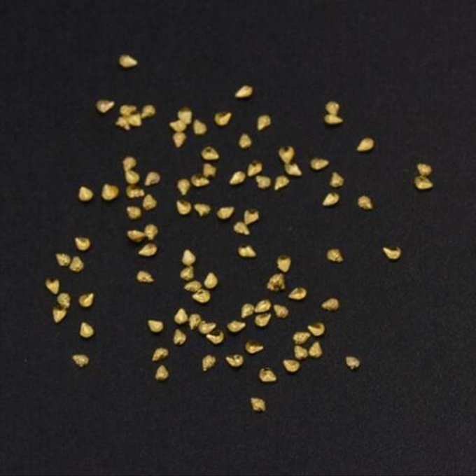 即日発送！ネイルパーツ メタルパーツ スクラブ 雫 1×2mm ゴールド【約480～500ヶ】
