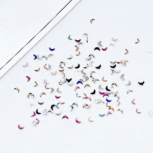 即日発送！ネイルパーツ アクリルパーツ カラーミックス MIX 月 1×2.5mm【0.5g/430ヶ】