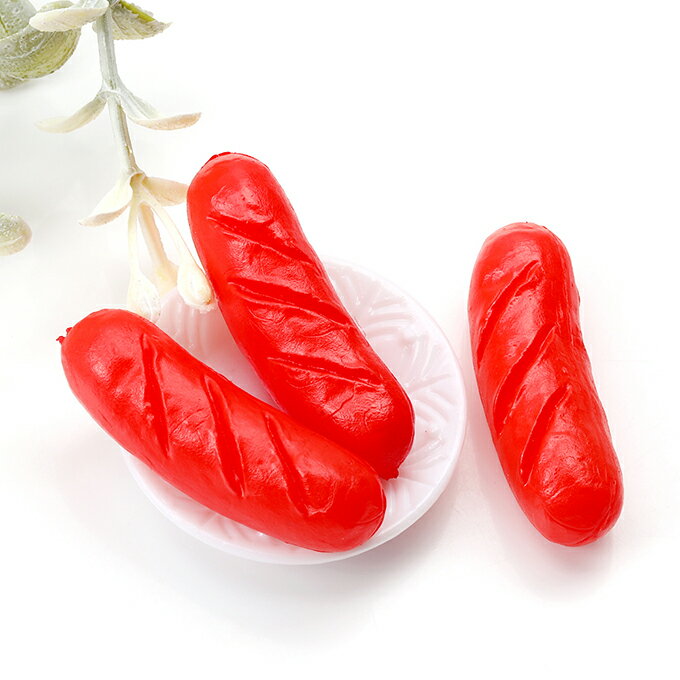 即日発送！ミニチュアフードパーツ プラスチック製 食品サンプル貼付けパーツ フェイクフードカボション デコレーションパーツ グリルソーセージ 12×37mm（2ヶ）