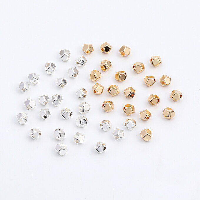 即日発送！人口石メッキビーズ メッキヘマタイト(人口石) ソロバンカット 4mm（20ヶ）
