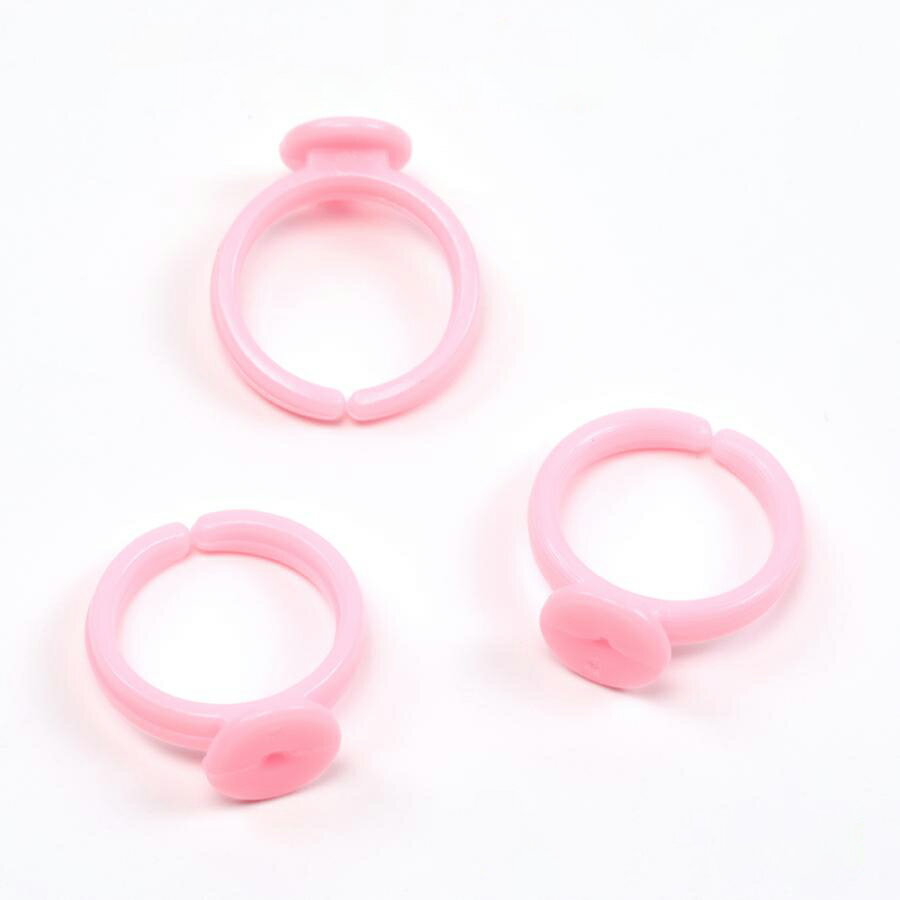即日発送！リング台 アクリルリング キッズ用 手芸・工作用 貼り付けパーツ 内径約13.5mm台約8mm（15ヶ）