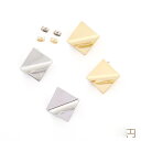 即日発送!デザインピアス 菱形 28mm(1ペア)