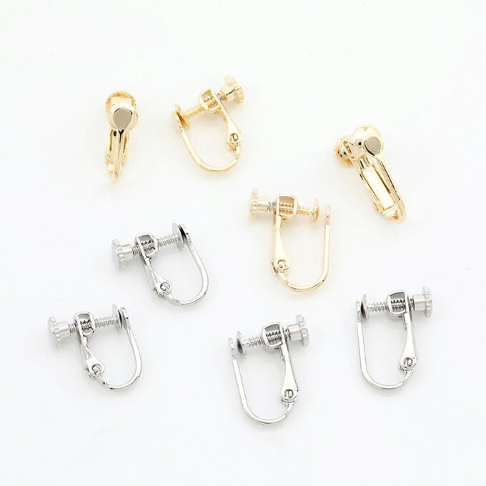 即日発送！ネジバネ式イヤリング 基礎イヤリング金具 イヤリングパーツ（2ヶ）